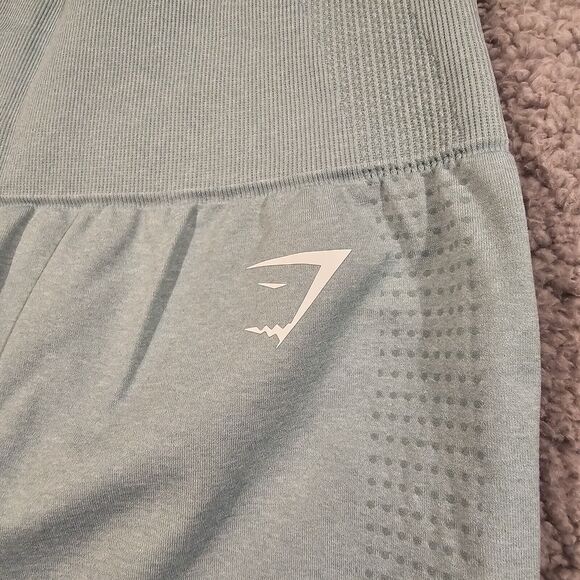 GYMSHARK Vital Seamless 2.0 Leggings Light Teal B1A2B Womens Size L - Picture 7 of 10